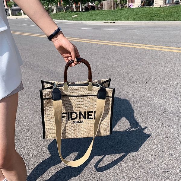 

purses fen's new shopping bag straw tote bag 70% off online sale