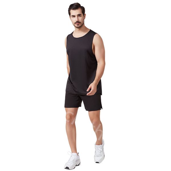 lu-10003 летний новый мужской быстросохнущий жилет свободная рубашка для фитнеса баскетбольная беговая спортивная жилетка с логотипом бренда