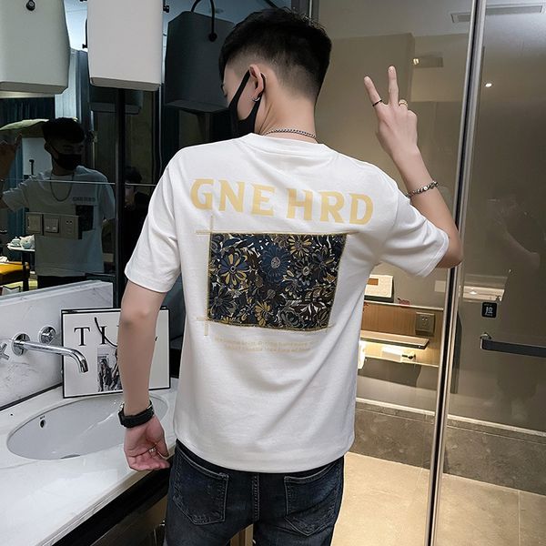 

european station mens t shirt summer 2022 new fashion brand tees, White;black