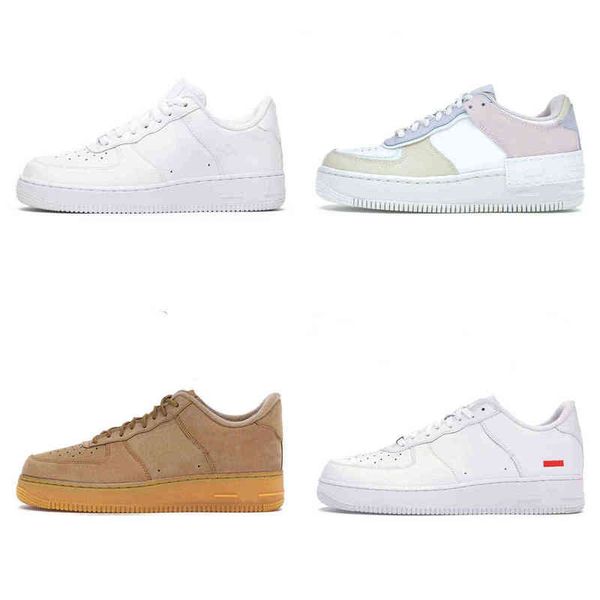

casual shoes 1 platform af mens trainers airforce for men women shadow black white pistachio frost wheat with size us5.5-11 sports sneakers
