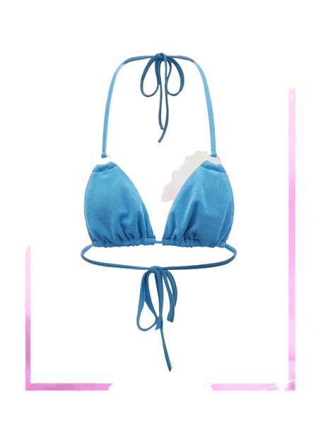 

drawstring ring front backless halter 59cc#, White