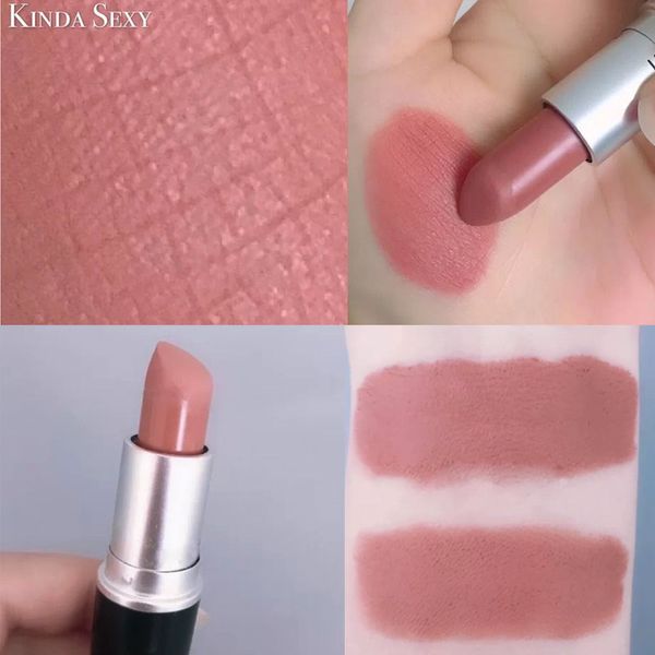 10 PCs/Lote de alta qualidade Brilho de marca Lipstick fosco cetim diariamente 23 cores Red Nude Chili Twig Taupe