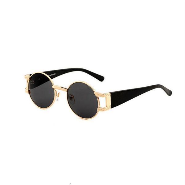 

2021 new round women men steampunk sunglasses polarized woman sunglases retro oculos masculino ts7b2598, White;black