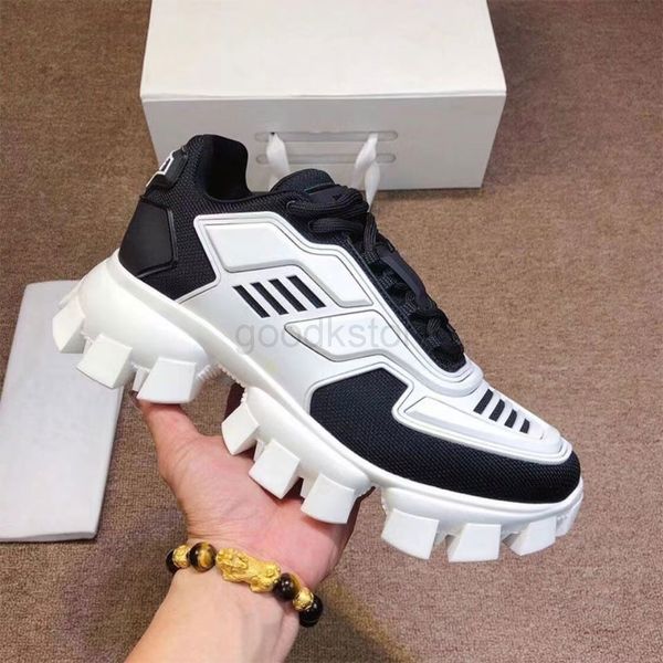 

desinger casual shoes cloudbust thunder sneakers mens woman high platform runner trainer knit fabric lowlight camouflage capsule series, Black
