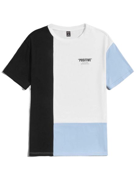 

men colorblock print tee w5iz#, White;black