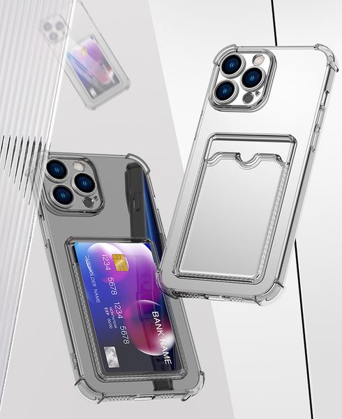 Dicke Z-Serie 1,5 mm Kartensteckplatz TPU-Handyhüllen für iPhone 13Pro Max 13 12 Pro max 11Pro XS X XR 8 7Plus Rückseite