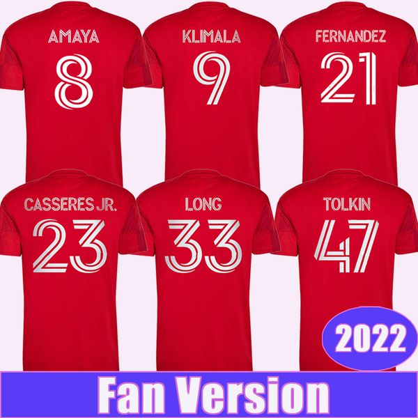 

2022 new york red mens soccer jerseys klimala amaya casseres jr. long tolkin barlow away red football shirt short sleeve uniforms, Black;yellow