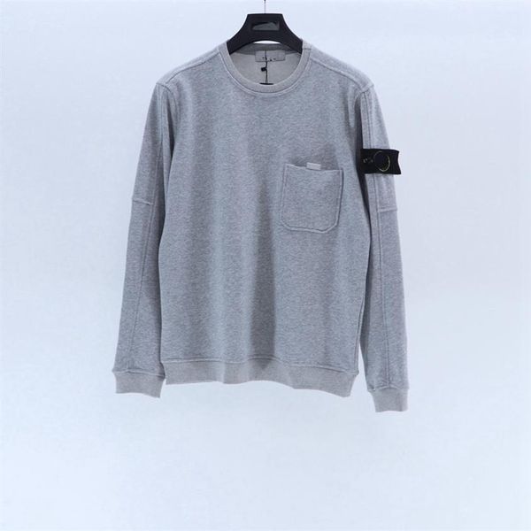 

2021 stone new island men's sweatshirt loose pullover pocket comfortab313v, Black
