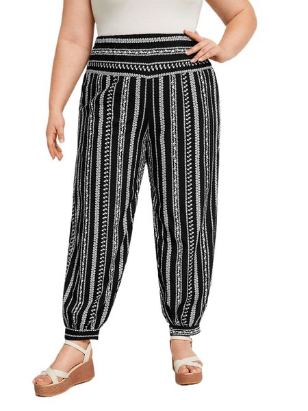 

emery rose plus ditsy floral print pants l0nu#, Black