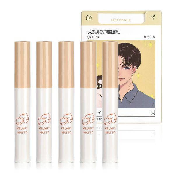 

painted lipstick style lip glaze 5 sticks doggie matte set 1set