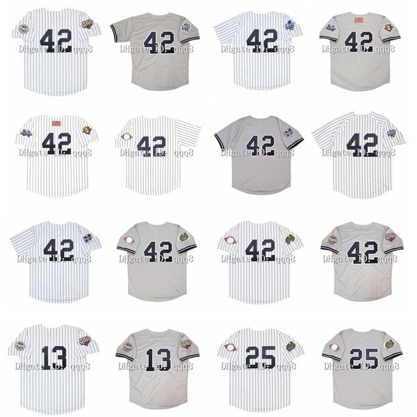 Na85 1999 Dünya Serisi Vintage Mariano Rivera Beyzbol Formaları Alex Rodriguez Jason Giambi 2001 2000 2003 2009 Beyaz Gri Boyut S-4XL