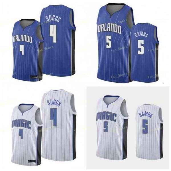 

2021 mens jalen 4 suggs basketball jerseys mohamed 5 bamba stitched blue red white black yellow jerseys