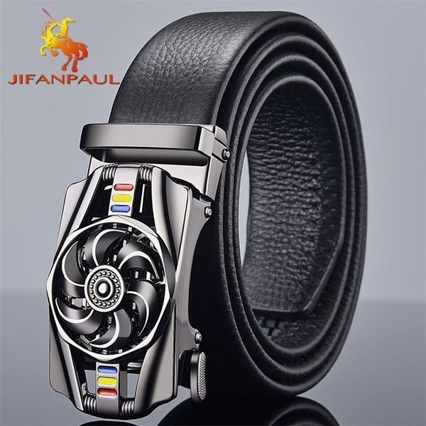 

belts for 3.5cm width brand fashion automatic buckle black genuine leather men's jeans waist male strap 220402, Black;brown