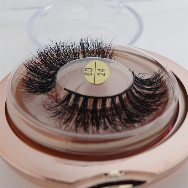 Natural Look 25 MM Mink Lash Box Fluffy Make Up Ciglia Bulk Ciglia 3d all'ingrosso