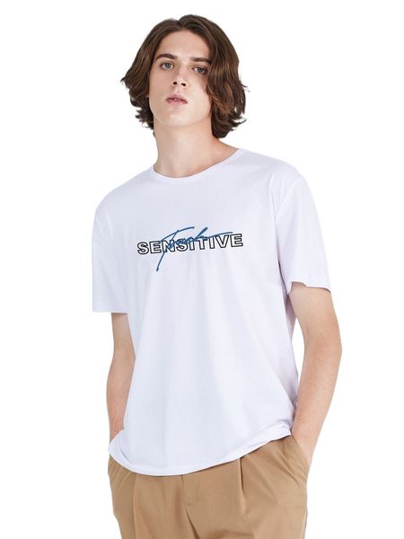 

men letter graphic tee 75bo#, White;black