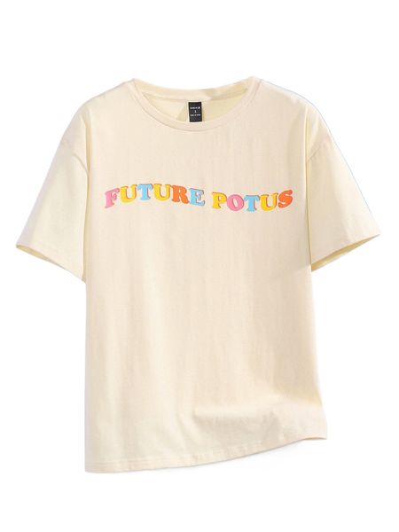 

x misc by darrian letter graphic drop shoulder tee q9x2#, White