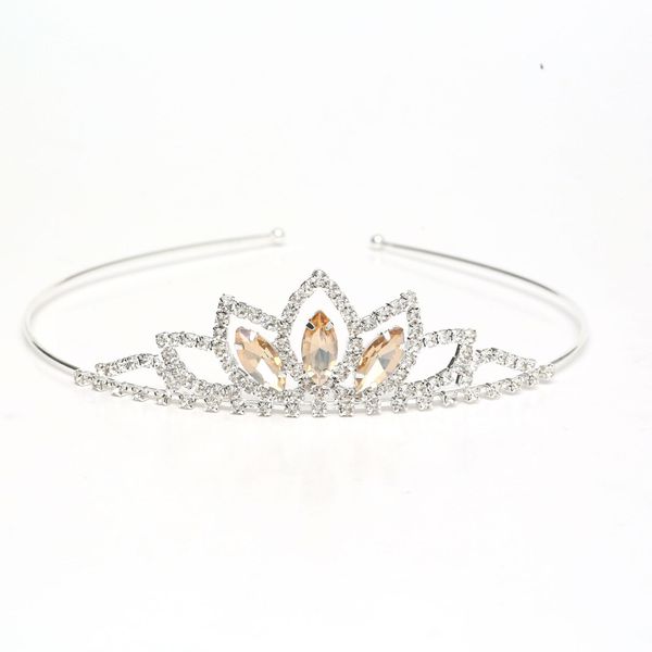 Copricapi ragazze girls cristallo tiara e corona di capelli da capelli da sposa Promer principessa Crown Princess Ornaments Ornamenti per capelli.