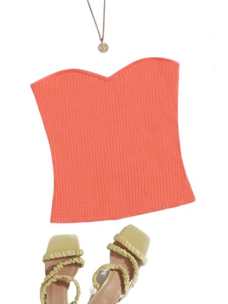 

solid rib knit tube i4ot#, White