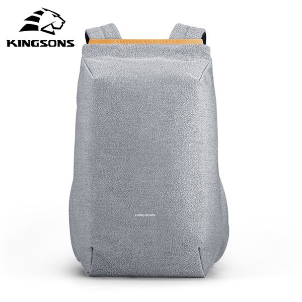 

kingsons multifunction usb charging men 15inch lapbackpacks for teenager fashion male mochila travel backpack anti thief 201125