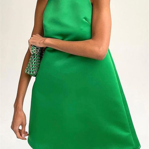 

summer women stain vest dress solid o-neck sleeveless party club mini dress large swing casual loose sundress vestidos 220514, Black;gray