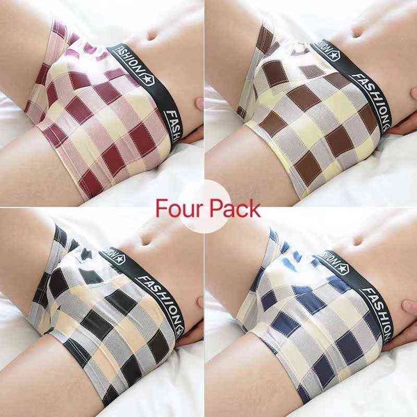 

men boxers underpants breathable comfortable multicolor set fashion underpants male men shorts briefs y220426, Black;white
