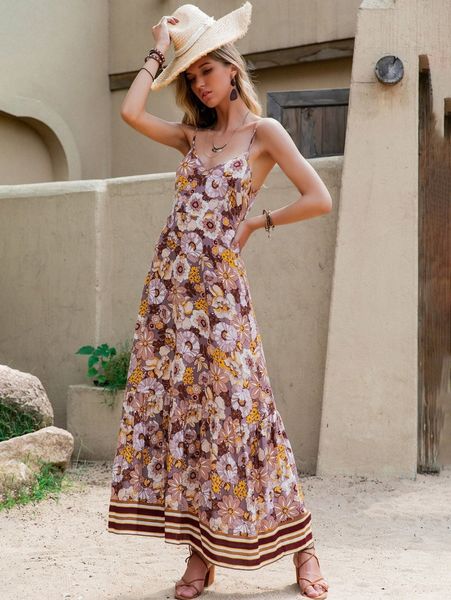 

rusttydustty floral flounce hem cami dress t218#, Black;gray