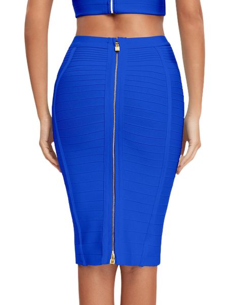

zipper back bandage pencil skirt y8mj#, Black