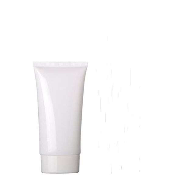 Garrafas de embalagem 50 ml/g branco vazio tubos cosméticos de plástico limpo limpador facial limpeza manual de embalagem de embalagem SN4522