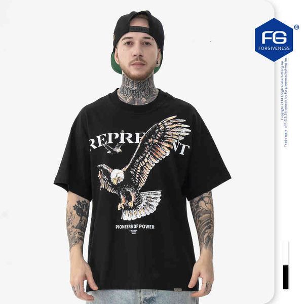

men's t-shirts fg menswear spring summer fashion brand print street loose casual short sleeve t-shirt men 65ui, White;black