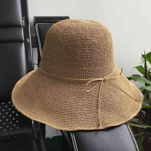 

hats special lafite straw women's summer korean versatile holiday sun handmade fisherman's basin children, Blue;gray