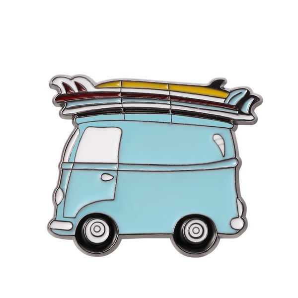 

anime surrounding brooch childhood cartoon car house emergency enamel badge brooch bag accessories, Blue
