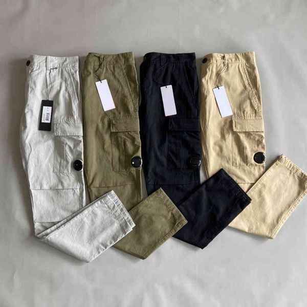 Pantaloni da uomo Pantaloni casual in puro cotone coreano con lenti Pantaloni slim fit sportivi di tendenza di marca Cp Designer di alta qualità