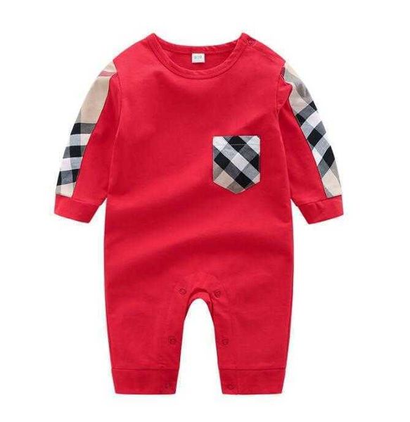 Sommer Kleinkind Baby Junge Designer Kleidung Neugeborene Overall Langarm Baumwolle Pyjamas 0-24 Monate Strampler Kleidung Kinder Mädchen Strampler