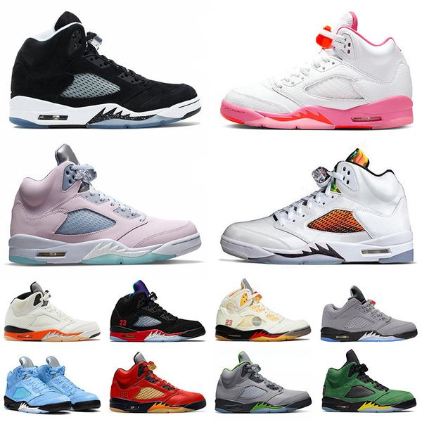 

casual 5 5s basketball shoes moonlight sneakers 3 sports pinksicle aqua jumpman shoe sports mens green bean jade horizon low