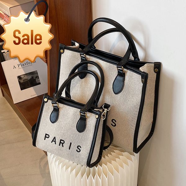 

2022 trendy fashion design ladies bags factory direct clothing large capacity canvas handbag women's summer simple new style