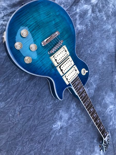 

blue kaston six string electric guitar we can customize all kinds of guitars