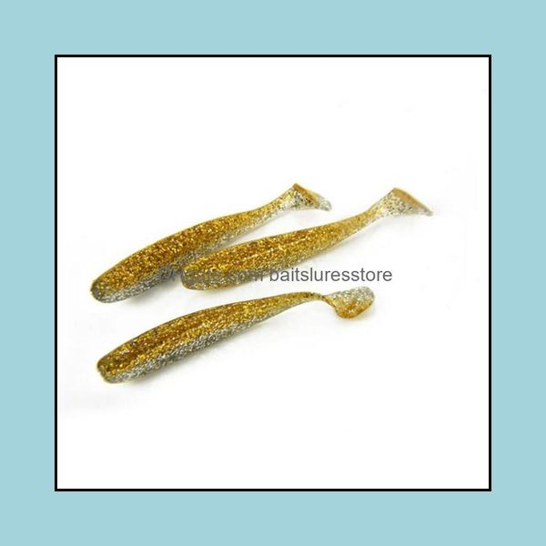 

baits lures fishing sports outdoors 5pcs/lot 60mm 1.8g easy shiner wobblers sile drive shad double colors soft artificial bait drop delive