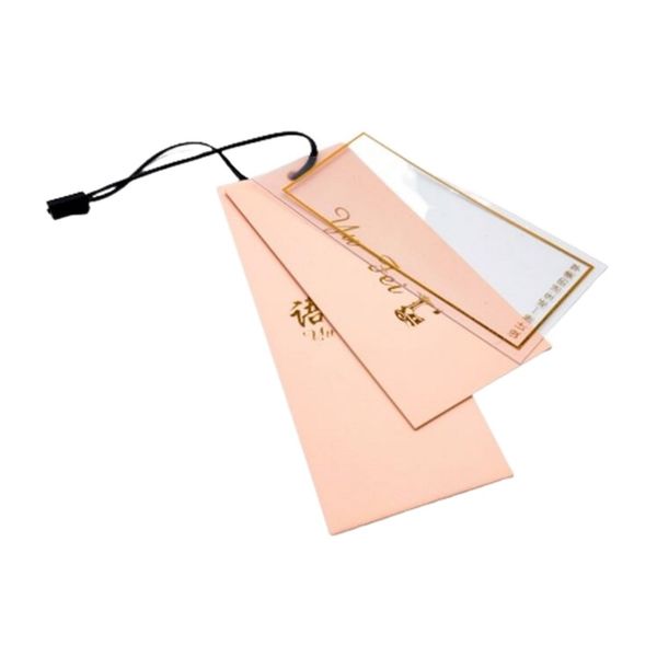 Индивидуальный логотип Swing Tag Gold Foil Paper Laing Tags одежда.