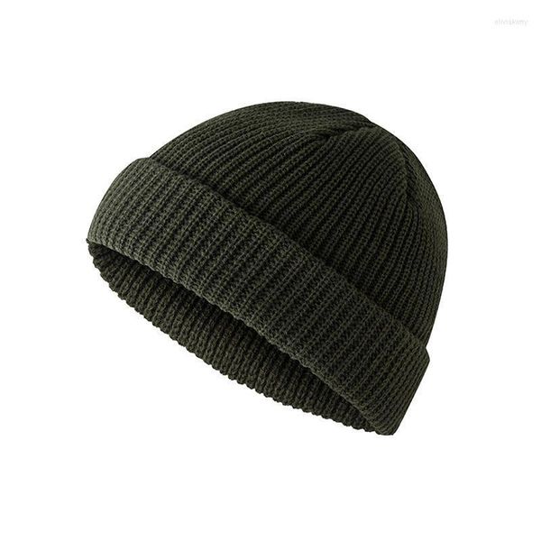 Beanie/Kafatası Kapakları Unisex 2022 Bahar Beanies Erkekler Kadınlar Sebürsüz Şapkalar Hip Hop Skullcap Sokak Örme Akrilik Sıradan Katı Kabak Kavonu