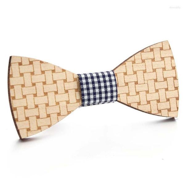 Laços laços de madeira de borda de madeira gravata madeira trançada de madeira europeia e americana de borboleta masculina donn22