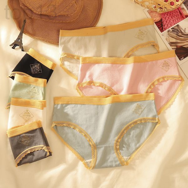 

women's panties designer []pure cotton underwear women's lace breathable pure bottom crotch girls' raw briefs q9ra, Black;pink