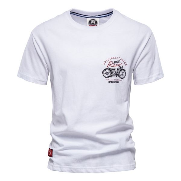 

aiopeson big printed t shirt for men 100% cotton streetwear oneck tees men summer slim fit mens t shirts 220704, White;black