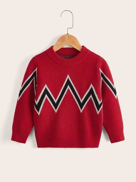 

toddler boys chevron pattern sweater she02, Blue