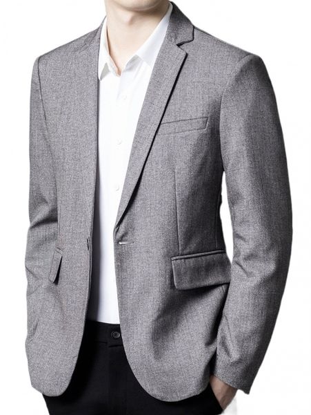 

men single button flap detail blazer s6l0#, White;black