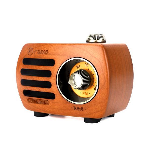 Strumenti di riparazione Kit Mini Vintage Wood Wood FM SD MP3 Transistor Bluetooth Bluetooth Radio ricaricabile con altoparlante, R818