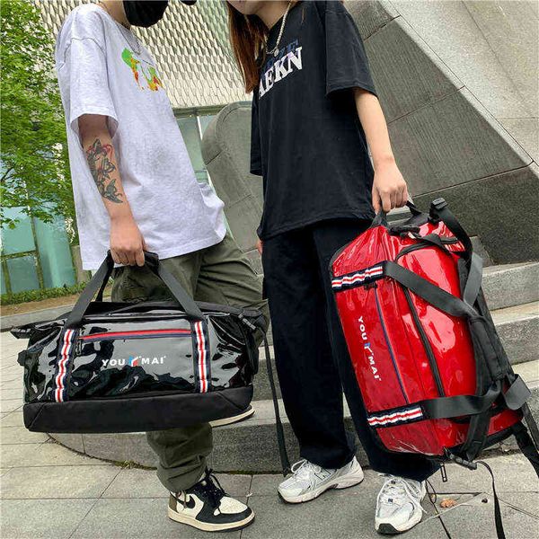 

travel bag fashion women's sports fitness bag men's large capacity portable travel hand luggage backpack 220630