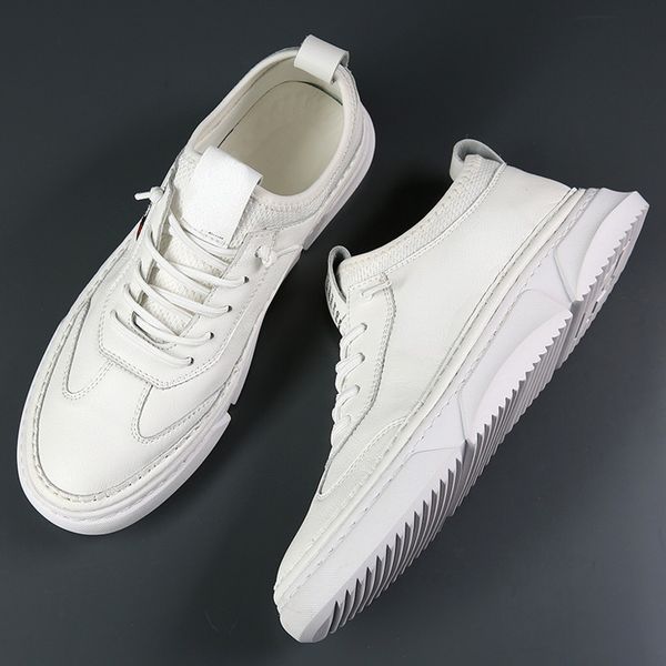 Famosa marca Spring Spring Autumn Small White White Genuine Leather Shoes Korean Sports Leisure Trend Trend Sneakers de luxo da juventude clássica