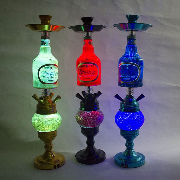 2022 Narghilè arabo set bar KTV con accessori per narghilè a LED shisha per quattro persone