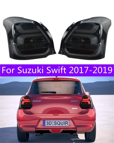 Carro conduziu a montagem de luzes da cauda para Suzuki Swift 17-19 Traseira traseira Lâmpada de Nevoeiro Lâmpada de Freio Reverse Sinal Lâmpada Dinâmica