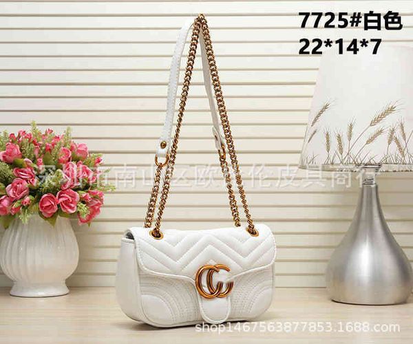 

2022 luxury bags item sewing chain women's diagonal bag 7725